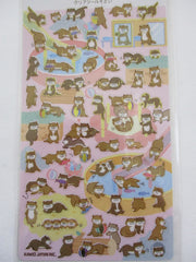 Cute Kawaii Kamio Otter Sticker Sheet - with Gold Accents - for Journal Planner Craft Agenda Organizer Scrapbook