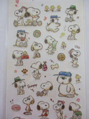 Cute Kawaii Kamio Peanuts Snoopy Sketch Sticker Sheet - for Journal Planner Craft