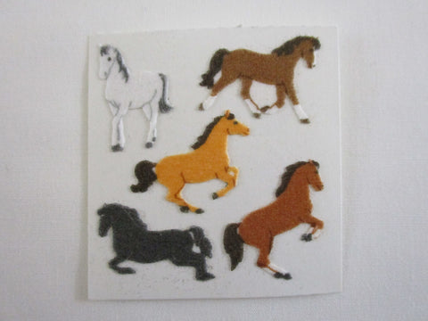 Sandylion Horse Fuzzy Sticker Sheet / Module - Vintage & Collectible