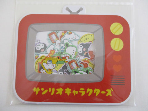 Cute Kawaii Sanrio Hello Kitty, My Melody, Pom Pom Purin, Kuromi, Cinnnamoroll Pochacco Characters Dressed Up Stickers Sack Preowned