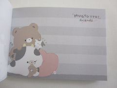 Cute Kawaii Q-lia Mugyutto Bear and Cow Friends Mini Notepad / Memo Pad - Stationery Designer Paper Collection
