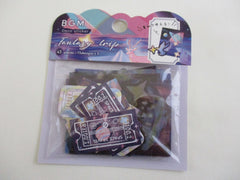 Cute Kawaii BGM Flake Stickers Sack - Blue Scene Stars Night - for Journal Agenda Planner Scrapbooking Craft