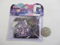 Cute Kawaii BGM Flake Stickers Sack - Blue Scene Stars Night - for Journal Agenda Planner Scrapbooking Craft