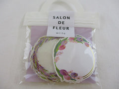 Cute Kawaii MW Wreath Flower Purple Write on Flake Stickers Sack - for Journal Planner Agenda Craft Scrapbook