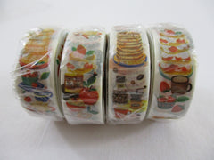 Cute Kawaii World Craft Washi / Masking Deco Tape - Strawberry Pancakes Breakfast Coffee - for Scrapbooking Journal Planner Craft