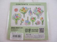 MW Salon de Fleur Flowers - Flake Stickers Sack - Multi Blue Green Yellow Orange Pink Purple - Beautiful Garden Love Wedding Bouquet for Journal Agenda Planner Scrapbooking Craft