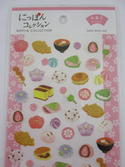 Cute Kawaii MW Collection Sticker Sheet - Sweet Pastries Mochi Dessert - for Journal Planner Craft - Washi Textured Paper
