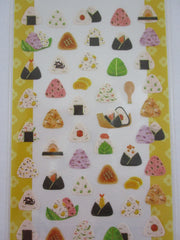 Cute Kawaii MW Collection Sticker Sheet - Onigiri Rice Ball Sushi - for Journal Planner Craft - Washi Textured Paper