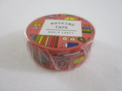 Cute Kawaii World Craft Washi / Masking Deco Tape - Ready for School Study College C - for Scrapbooking Journal Planner Craft
