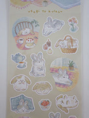 Cute Kawaii MW Kuyasu Comfort Series - Rabbit - Sticker Sheet - for Journal Planner Craft