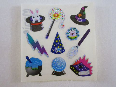 Sandylion Magic Magician Glitter Sticker Sheet / Module - Vintage & Collectible