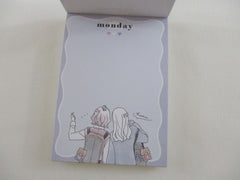 Cute Kawaii Kamio School Girls Monday bear Mini Notepad / Memo Pad - Stationery Designer Paper Collection