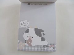 Cute Kawaii Q-lia Bear and Cow You are my best friend Mini Notepad / Memo Pad - Stationery Designer Paper Collection