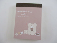 Cute Kawaii Q-Lia Moco Mocha Cafe Bear Mini Notepad / Memo Pad - Stationery Designer Paper Collection