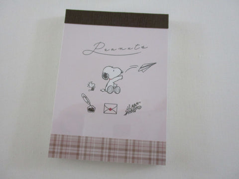 Cute Kawaii Peanuts Snoopy Mini Notepad / Memo Pad Kamio - W Peanuts Letter Love - Stationery Designer Paper Collection