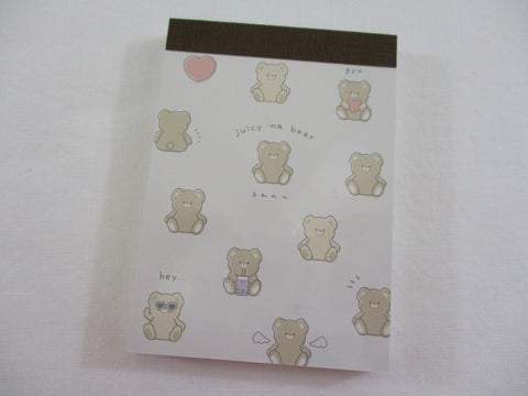 Cute Kawaii Kamio Bear Juicy Drink Tapioca Bubble Tea Mini Notepad / Memo Pad - Stationery Designer Paper Collection Gift