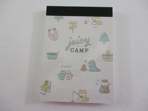 Cute Kawaii Kamio Juicy Camp Dino Panda Hamster Dog Fishing Mini Notepad / Memo Pad - Stationery Designer Writing Paper Collection
