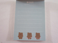 Cute Kawaii Q-Lia Diet Bear Mini Notepad / Memo Pad - Stationery Designer Paper Collection