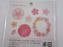 Flowers Sakura Cherry Blossom - Flake Stickers Sack Clothes-pin - Beautiful Garden Love Wedding Bouquet for Journal Agenda Planner Scrapbooking Craft