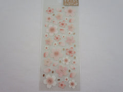 Cute Kawaii Clothes-pin Beautiful Sakura Cherry Blossom Flowers Sticker Sheet - for Journal Planner Craft Organizer Calendar