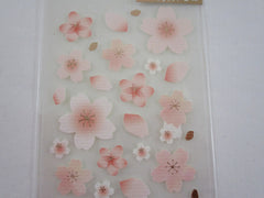 Cute Kawaii Clothes-pin Beautiful Sakura Cherry Blossom Flowers Sticker Sheet - for Journal Planner Craft Organizer Calendar