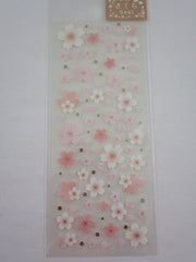 Cute Kawaii Clothes-pin Beautiful Sakura Cherry Blossom Flowers Sticker Sheet - for Journal Planner Craft Organizer Calendar