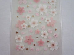 Cute Kawaii Clothes-pin Beautiful Sakura Cherry Blossom Flowers Sticker Sheet - for Journal Planner Craft Organizer Calendar