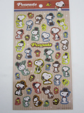 Cute Kawaii Peanuts Snoopy Large Sticker Sheet - D Prep Style - for Journal Planner Craft