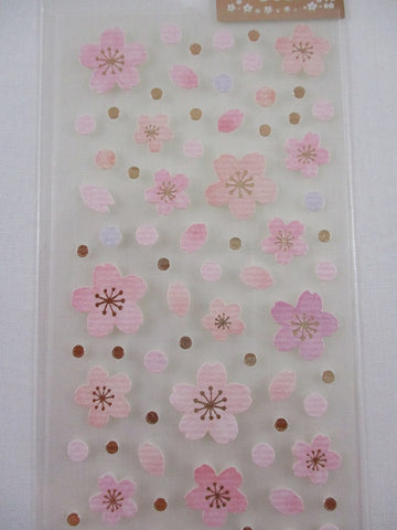Cute Kawaii Clothes-pin Beautiful Sakura Cherry Blossom Flowers Sticker Sheet - for Journal Planner Craft Organizer Calendar