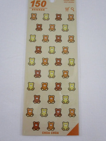 Cute Kawaii MW - Bears Sticker Sheet - for Journal Planner Craft