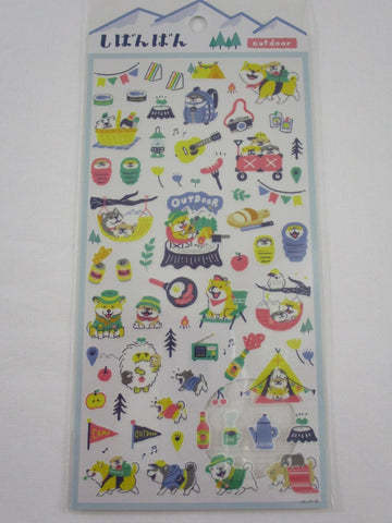 Cute Kawaii Mind Wave Dog Puppies Outdoor Camping Sticker Sheet - for Journal Planner Craft