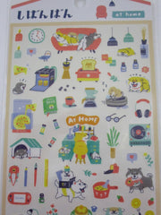 Cute Kawaii Mind Wave Dog Puppies At Home Sticker Sheet - for Journal Planner Craft