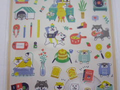 Cute Kawaii Mind Wave Dog Puppies At Home Sticker Sheet - for Journal Planner Craft