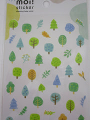 Cute Kawaii Mind Wave moi Series - Green Forest Tree Sticker Sheet - for Journal Planner Craft Organizer Calendar