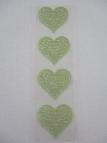 Mrs Grossman Hearts Laser Cut Sticker Sheet / Module - Vintage & Collectible