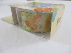 Cute Kawaii Bande Roll of 200 Stickers - Washi Tape Paper - Flowers Bouquet Garden - for Scrapbooking Journal Planner Craft