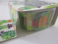Cute Kawaii Bande Roll of 180 Stickers - Washi Tape Paper - Cactus Green Nature - for Scrapbooking Journal Planner Craft