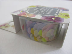 Cute Kawaii Bande Roll of 200 Stickers - Washi Tape Paper - Flowers Bouquet Garden Orchid - for Scrapbooking Journal Planner Craft