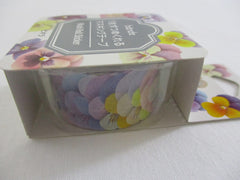 Cute Kawaii Bande Roll of 200 Stickers - Washi Tape Paper - Flowers Bouquet Garden Orchid - for Scrapbooking Journal Planner Craft