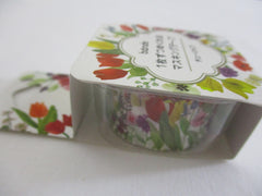 Cute Kawaii Bande Roll of 200 Stickers - Washi Tape Paper - Flowers Bouquet Garden - for Scrapbooking Journal Planner Craft