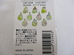 Cute Kawaii Bande Roll of 200 Stickers - Washi Tape Paper - Flowers Bouquet Garden - for Scrapbooking Journal Planner Craft