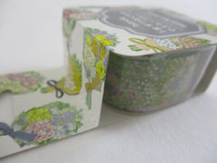 Cute Kawaii Bande Roll of 200 Stickers - Washi Tape Paper - Flowers Bouquet Garden - for Scrapbooking Journal Planner Craft