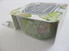 Cute Kawaii Bande Roll of 200 Stickers - Washi Tape Paper - Flowers Bouquet Garden - for Scrapbooking Journal Planner Craft