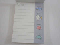 Cute Kawaii Kamio Shark Fish Ocean Ikimono Mini Notepad / Memo Pad - Stationery Designer Writing Paper Collection