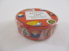 Cute Kawaii World Craft Washi / Masking Deco Tape - Food Rice Bowl Miso Soup Seaweed - for Scrapbooking Journal Planner Craft
