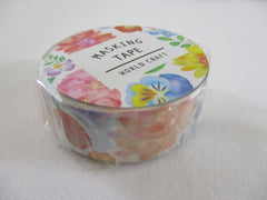 Cute Kawaii World Craft Washi / Masking Deco Tape - Flowers - for Scrapbooking Journal Planner Craft