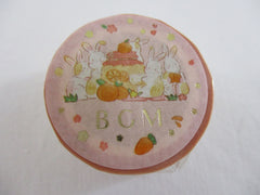 Cute Kawaii BGM Washi / Masking Deco Tape - Rabbit Bunny Picnic Carrot Orange - for Scrapbooking Journal Planner Craft