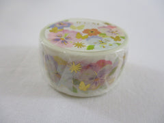 Cute Kawaii BGM Washi / Masking Deco Tape - Flower Blooms Spring Garden Wedding - for Scrapbooking Journal Planner Craft