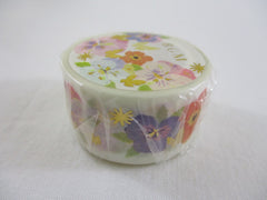 Cute Kawaii BGM Washi / Masking Deco Tape - Flower Blooms Spring Garden Wedding - for Scrapbooking Journal Planner Craft