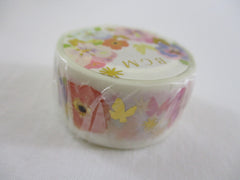 Cute Kawaii BGM Washi / Masking Deco Tape - Flower Blooms Spring Garden Wedding - for Scrapbooking Journal Planner Craft